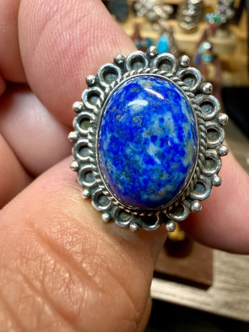 Sterling silver Lapis ring